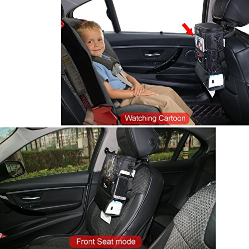 AMEIQ Seat Back Organizer for Car, Cooler with Phone iPad and Tissue Holder, Backseat Watertight Insulated Lunch Bag, Travel Picnic Storage Container (Ordinary-Oval) - Thumbnail 4