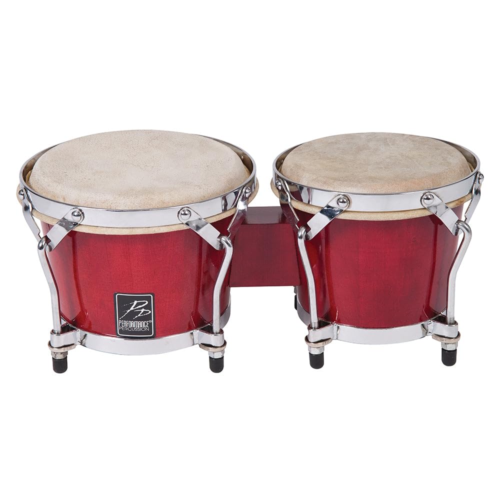 Performance Percussion Bongos - Trans Red Finish