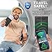 Alban Leather Passport Holder with Boarding Pass Pocket. RFID Blocking. - Black