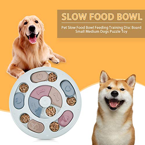 VOOADA Slow Feeder Dog Puzzle Toys Interactive Training Increase Puppy IQ Dog Training Games Feeder with Portable Silicone Collapsible Dog Cat Pet Eating Bowl