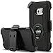 ULAK S6 Edge Case, Galaxy S6 Edge Case, Hybird Rugged and Silicone Protective Cover with Kickstand and Belt Clip Holster for Samsung Galaxy S6 Edge (Black) Will not Fit S6 Edge Plus
