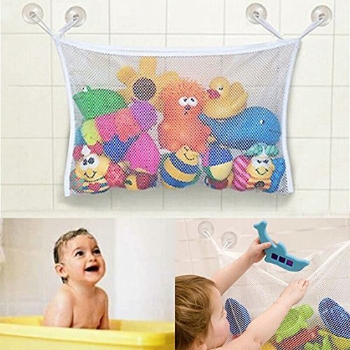 image for BabyLovee Baby/Toddler Bath Tub Toys Organizer - New Design 4 Suction 