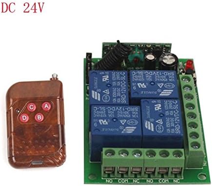 DC 24V 4CH Channel Relay RF Wireless Remote Control Switch Transmitter Receiver