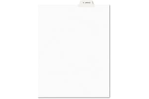 Avery 11946 Avery-Style Preprinted Legal Bottom Tab Divider, Exhibit G, Letter, White, 25/PK