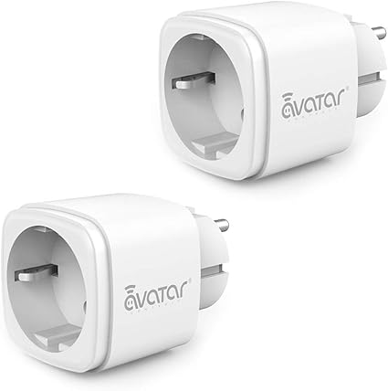 Juego de 2 enchufes WiFi Alexa enchufe inteligente 16 A enchufe WiFi para Smart Home compatible con Echo Google Assisant by Avatar Controls