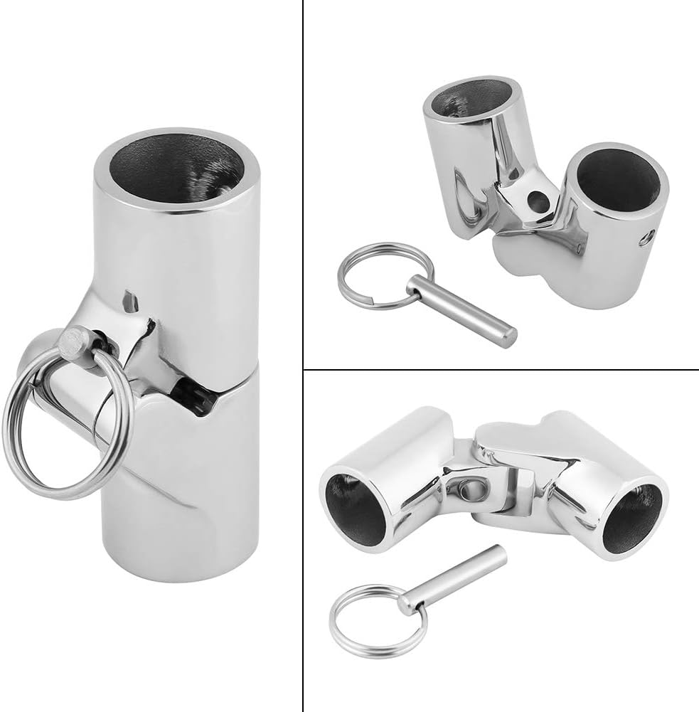SANON Marine Stainless Steel Folding Swivel Coupling Tube Pipe Connector Boat Pipe Connector
