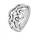 Sterling Silver 4ANS Puzzle Ring