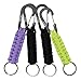 EOTW Paracord Keychain with Carabiner Military Braided Lanyard Utility Survival Lanyard King Ring Hook for Keys Knife Flashlight for Outdoor Camping Hiking Backpack 4Pack (Black+Green+Purple)