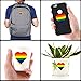Gay Pride Stickers, TuoFang 500 Love Rainbow Color Ribbon Stickers, 7 Colors Stripes Heart Shaped Roll Tape, 1.6 x 1.6 Inches