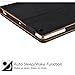 S-Tech iPad Mini 4 / Mini 5 Case Black and Tan Soft Leather Wallet Smart Cover with Sleep/Wake Feature Flip Case for Apple iPad Mini 4 (2015 2019 Model Release)