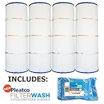 Pleatco Cartridge Filter PCC80-PAK4 Pack of 4 Pentair Clean & Clear Plus 320 R173573 w/ 1x Filter Wash
