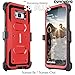 COVRWARE Aegis Series Case Compatible with Samsung Galaxy S8 Plus, Full-Coverage Screen Protector, Heavy Duty Rugged Full-Body Armor Holster Case [Belt Swivel Clip][Kickstand], Red