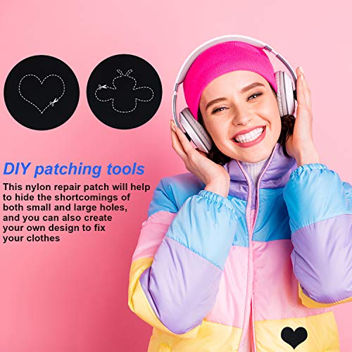 80 Pieces Down Jacket Patches Nylon Repair Tape SelfAdhesive Repair