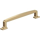 Amerock | Cabinet Pull | Champagne Bronze | 6-5/16 in (160 mm) Center-to-Center Drawer Pull | Westerly | Kitchen and Bath Har