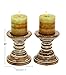 Deco 79 Candle Stands Wood Candle Holder Pair, 6 by 5-Inch