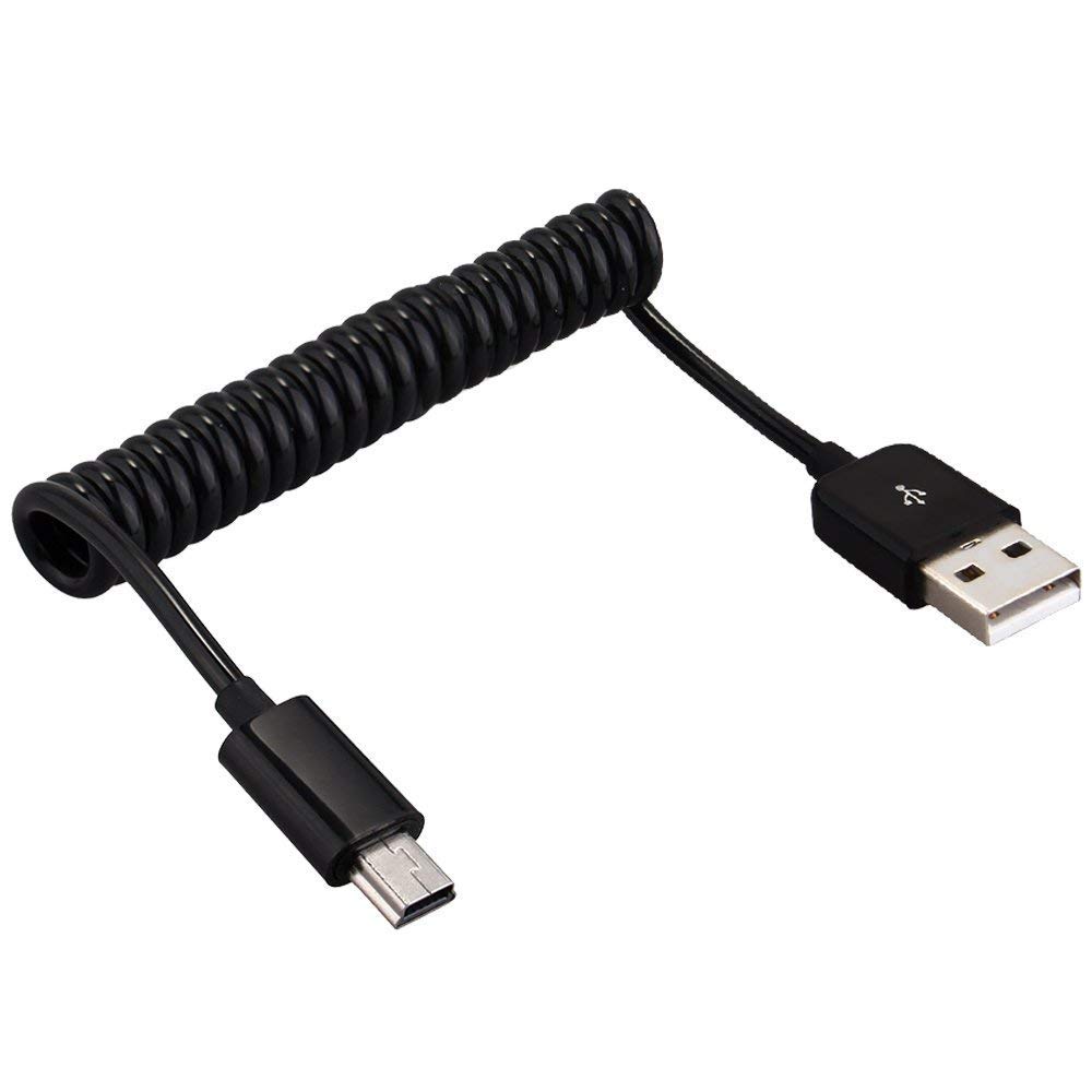 mxtechnic Expansion Spring Coiled Cable (usb3.1 AF/TYPE C) (USB extension) 4in(ch) black