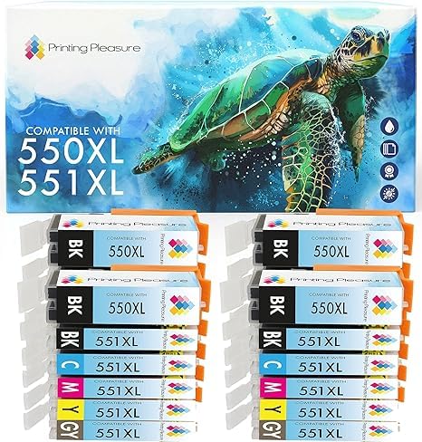 550XL 551XL Ink Cartridges,Compatible Ink Cartridge Replacement for PGI-550XL CLI-551XL for iP7150 iP8750 MG6350 MG7150 MG7550 - Black/Photo Black/Cyan/Magenta/Yellow,High Capacity (6 SET - 30 XL)
