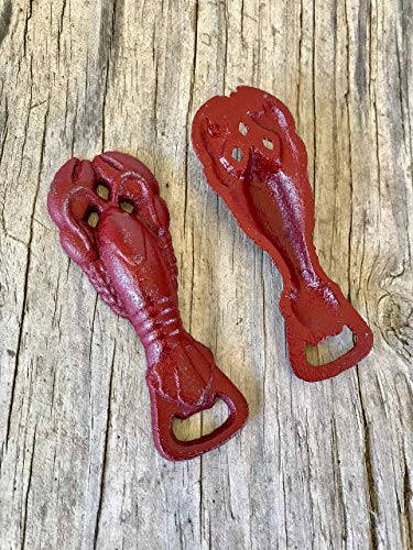 Rustic Lobster Handheld Bottle Opener - Unique Men's Stocking Stuffer - Cajun Crawfish Barware - Man Cave Novelty Gift - Thumbnail 2