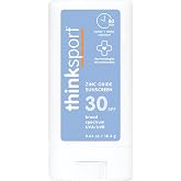 Thinksport Mineral Sunscreen Stick SPF 30, 0.64 Oz, Water Resistant &amp; Vegan | Reef friendly, zinc oxide SPF 30 mineral sunscreen with broad-spectrum UVA/UVB protection