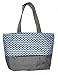 101SNORKEL XL Beach Tote Chevron Print Weekender Bag with Mesh Webbed Handles and Outer Zippered PocketCan Be Personalized (Personalized, Navy Blue)