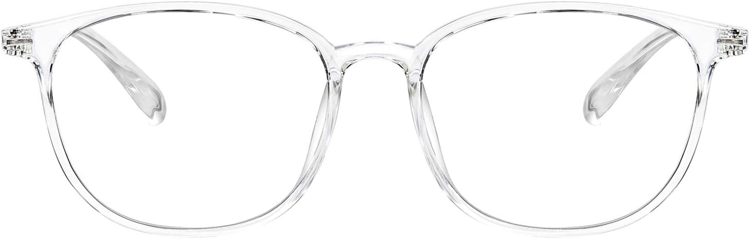 Blue Light Blocking Glasses Women, Lightweight TR90 Frames Anti-Glare Clear Lenses Computer Glasses