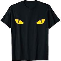 Amazon.com: scary cat yellow eyes t-shirt T-Shirt : Clothing