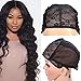 2PCS Glueless Double Lace Wig Caps Swiss Lace Adjustable Straps Breathable Large Black Weaving Cap for Making Wig