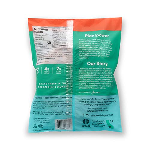 Outer Aisle Cauliflower Sandwich Thins - Jalapeno Thins