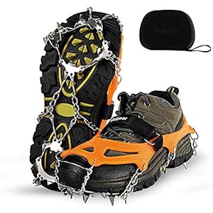 Unigear アイゼン18本爪 ステンレス製 スノースパイク チェーンスパイク