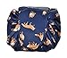 VOJUAN Casual Waterproof Women Toiletry Bags Folding Large Capacity Lazy Cosmetic Bags (Dark blue fox)
