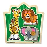 Toy MELISSA & DOUG SAFARI JUMBO KNOB PUZZLE (Set of 12) Book