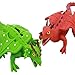 ValeforToy Dragon Toys,8 Inch Rubber Dinosaur Dragon Toys Set,Food Grade Material TPR Super Stretchy, Realistic Dragon Figure(Red&Green) Teething Bathtub Party Favors Learning Boy Kid Squish Toys