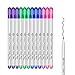 12-PACK,4-COLOR Disappearing Ink Fabric Marker Pen - Vanishing Ink Erasable Pen Water Soluble Fabric Dual function Marker Pen for Tailor's Chalk Gel pens Sewing Tools