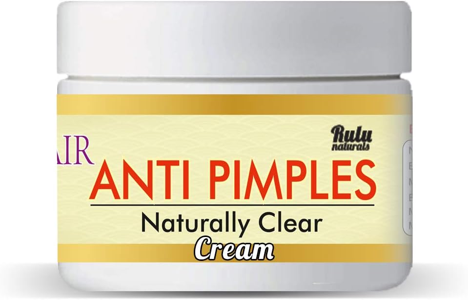 Rulu Naturals Anti Pimple, ANTI ACNE, DARK CIRCLES, AGING, BRIGHTENING and LIGHTENING, Scars Naturally Clear Cream (100g)