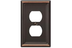 Amerelle 149DDB Chelsea Wallplate, 1 Duplex, Steel, Aged Bronze, 1-Pack