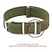 2pc 16mm Nato Ss Nylon Striped Black, army green Interchangeable Replacement Watch Strap Band