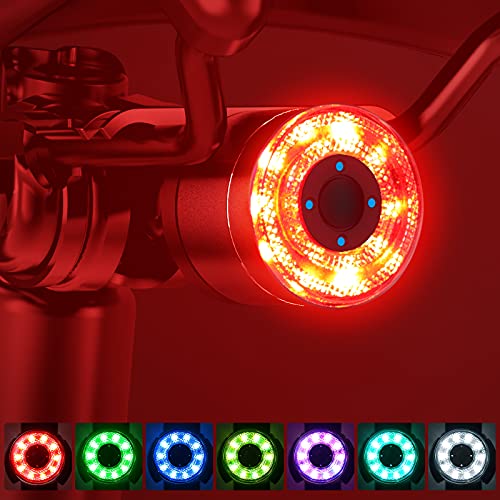Bike Tail Lights, Bike Rear Light, RGB Bike Light Waterproof High Lumen