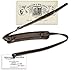 Walker & Williams C-18-BRN Vintage Style Guitar Strap In Premium Dark Brown Leather Extra Long Up To 61