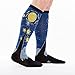 Sock It To Me Unisex Starry Night Stretch-It Wide Calf Socks