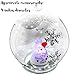 Lighted Angel Christmas Ball Ornament - Message 'I Love You to The Moon and Back' - Inside an Angel Holding a Red Heart - LED Light Up - 4-Hour Timer Included - 4
