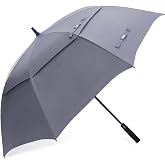 G4Free 47/54/62/68/72 Inch Golf Umbrella Windproof Auto Open Large Umbrella | Oversized Stick Umbrella, Extra Large, Vented Double Canopy, Waterproof 210T Pongee Fabric, Fiberglass Frame, EVA Foam Handle