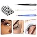 Chimocee Eyebrow Tweezer Set, 3PS Premium Stainless Steel Eyebrow Slant Tip Tweezers with Leather Case and Mirror, Best Precision Eyebrow, Hair Remover, Splinter Ingrown and Tick Removal Tweezers