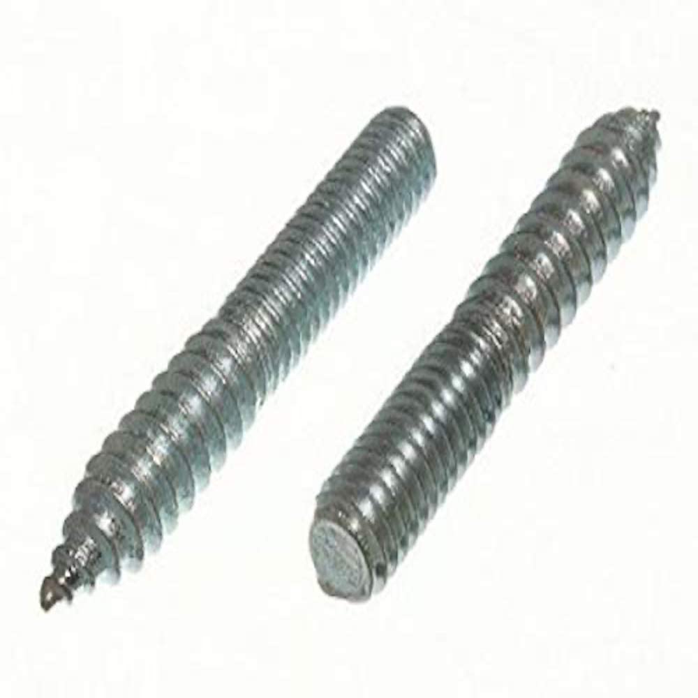 Merriway BH06760 (10 Pcs) Steel Dowel Screws Wood to Metal BZP M8 x 50 mm x 14 - Pack of 10 Pieces