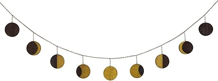Amazon Com Mkono Wood Moon Phase Wall Hanging Garland With Metal Chains Boho Home Art Chic Bohemian Wooden Wall Decor Apartment Dorm Office Nursery Living Room Bedroom Window Decorative Ornaments Gold Everything Else mkono wood moon phase wall hanging garland with metal chains boho home art chic bohemian wooden wall decor apartment dorm office nursery living
