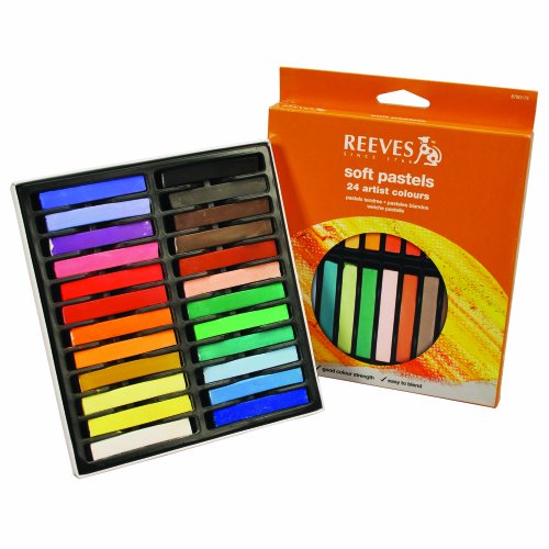 Reeves Water Soluble Soft Pastel Set, Assorted Colors, Set of 24