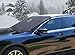 Evautolution Premium Windshield Snow Cover - Car Windshield Snow Cover Guards Your Windshield, Wipers & Side Mirrors from Frost, Ice and Snow
