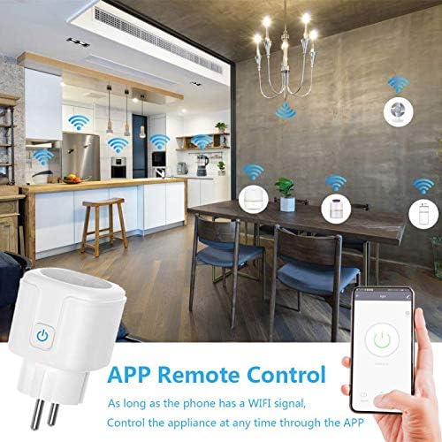 SOLE HOME Enchufe Inteligente Wifi Mini Toma de Corriente Inteligente 16A Funciona con Alexa Google Home Controla a Distancia Tus Electrodomsticos desde Cualquier Lugar No Se Requiere Hub