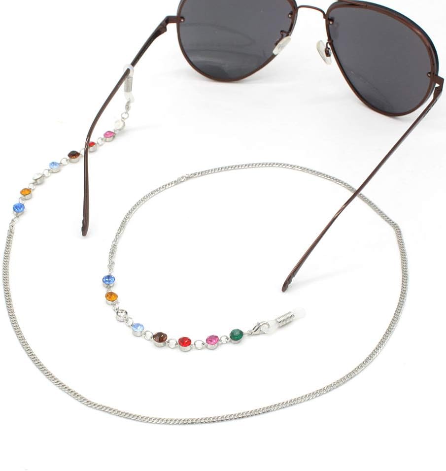Eyeglass Chains for Women Beaded Reading Glasses Cords Sunglasses Holder String Holder Strap Lanyards Eyewear Retainer (Colourful)