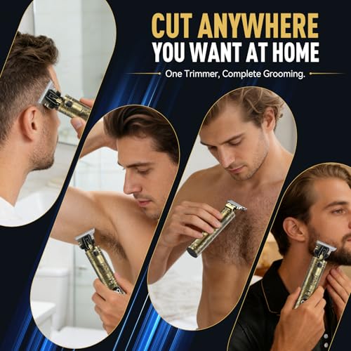 Solati Beard Trimmer for Men, Professional Hair Clippers & Electric Shaver Grooming Kit, Precision T-Blade Cordless Hair Trimmer with LCD Display Mens Gifts