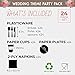 Juvale Bridal Shower Plates, Napkins, Cups & Cutlery - 9 in Dinnerware, 9 oz Cups, 6 in Flatware, 144 pcs, Pink Floral - Engagement Party Plates & Napkins - Wedding Decorations - Mr & Mrs Tableware